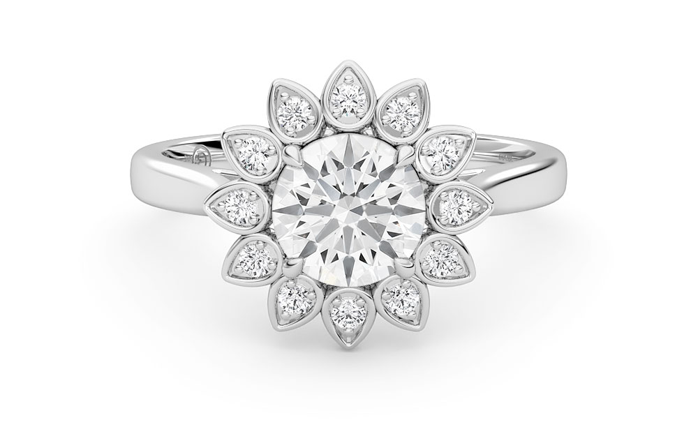 Ethel Halo Engagement Ring Diana Jewellery 
